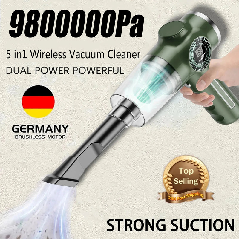 EcoClean 5-in-1: Wireless Vacuum Cleaner for Car and Home"