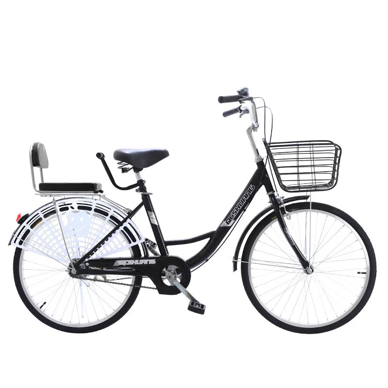 WOLFACE Adult Bicycle – 22", 24", 26" Carbon Steel Frame | Road & Commuter Bike for Students and Adults, with Ordinary Pedals