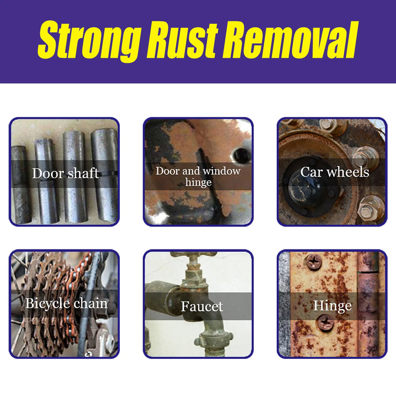 Multi-Purpose Car Rust Remover Spray - Heavy-Duty Rust Cleaner & Iron Polishing Refurbishing Agent for Cars, Bathrooms, and Doors